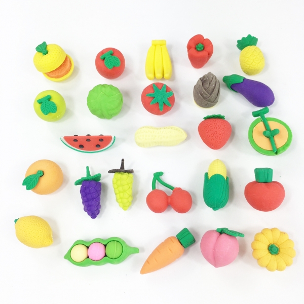 Fruit And Vegetable Rubber Erasers