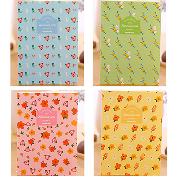 4pk Cute Flowers Patterned Floral Mini Notebooks Small Notepads Pocket