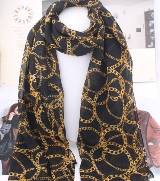 womens gold scarf