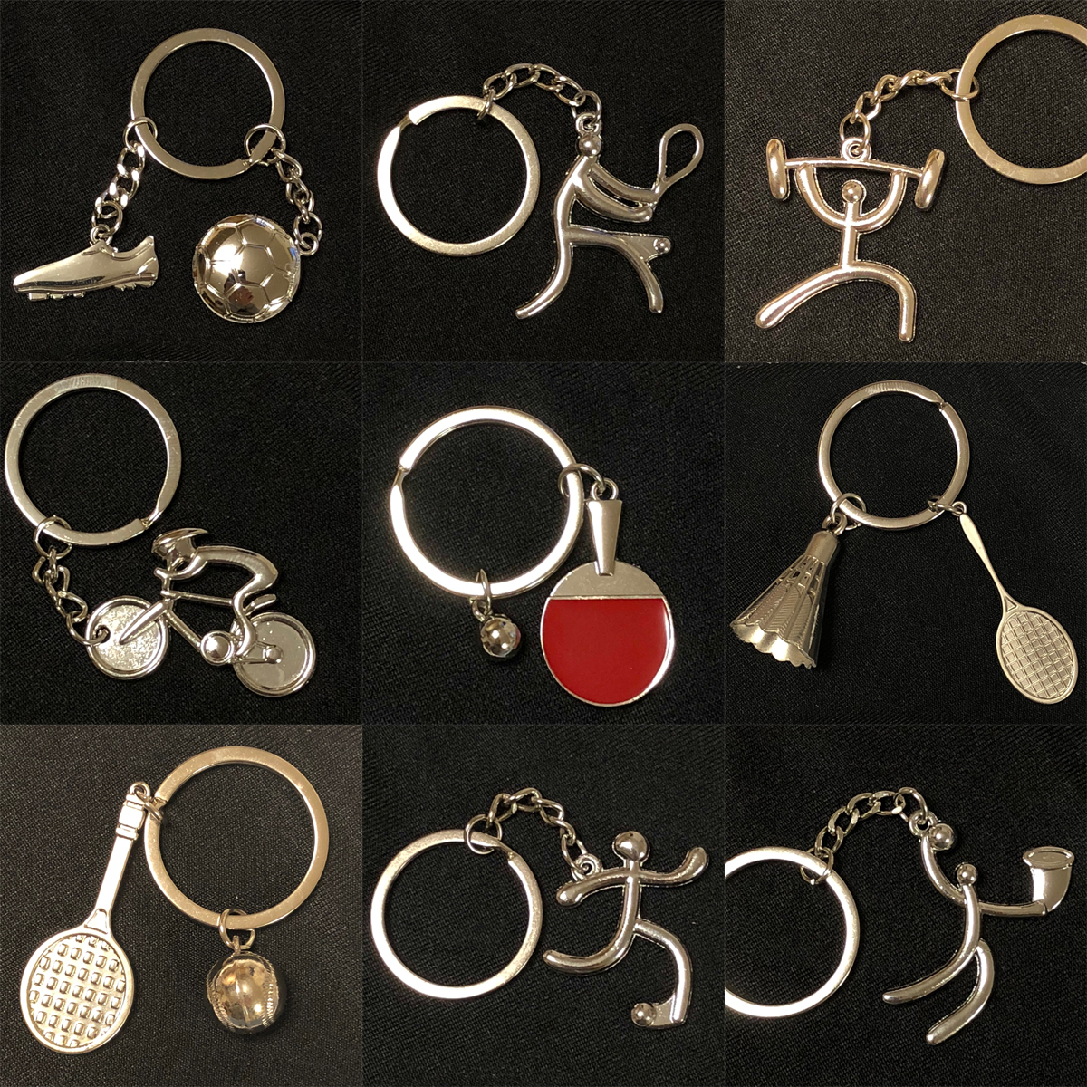 Olympics Games Athletes Sports Lovers Silver Keyrings Novelty Metal Key Chain