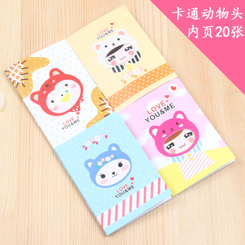 4pk Little Girl Bear Mini Cute Notebooks Lined Small Notepads Pocket ...